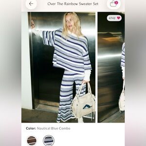 Free People Over the Rainbow Sweater Set